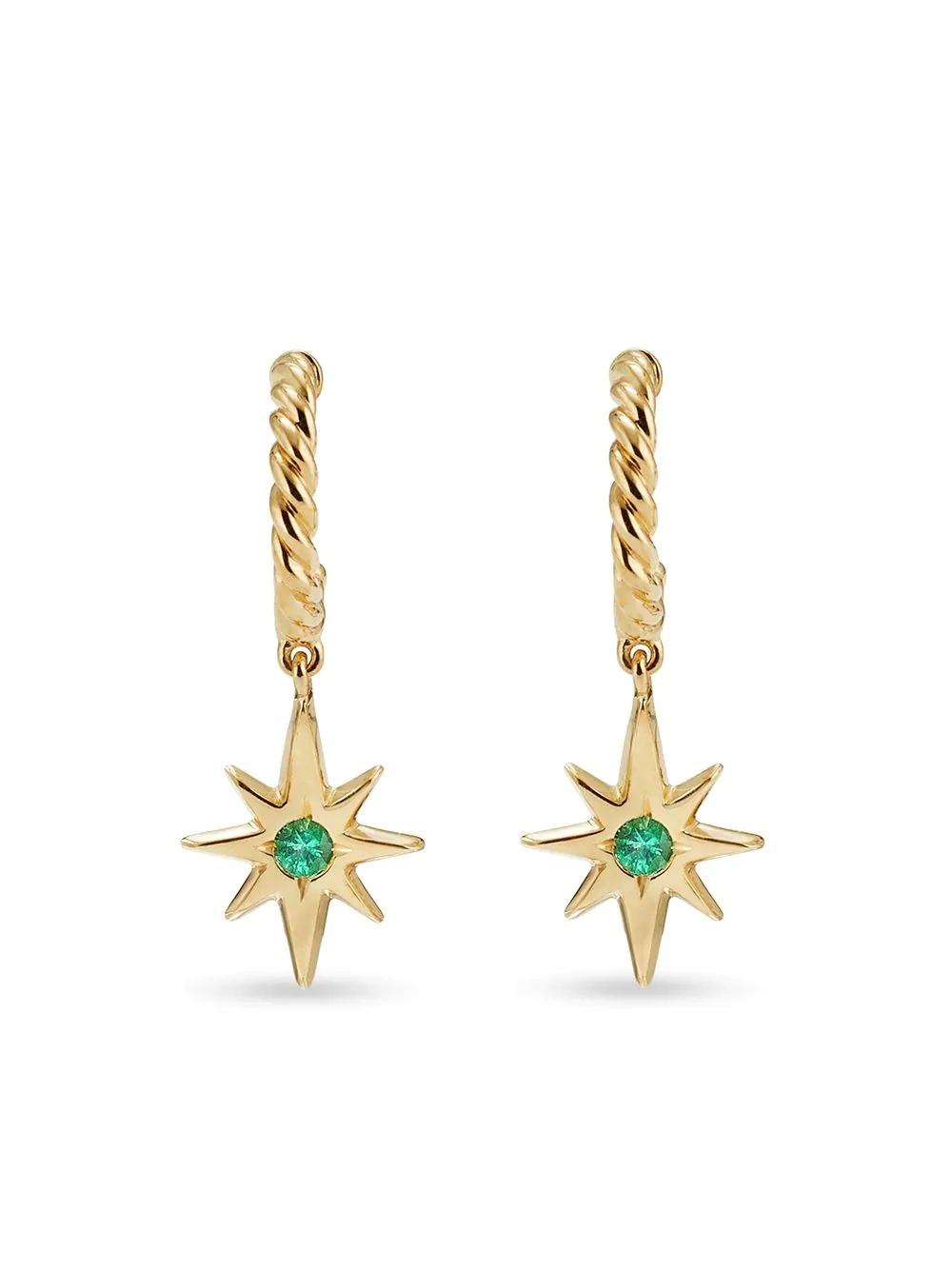 Fashion Micro-Set Zirconia Hexagonal Titanium Steel Earrings Jewelry