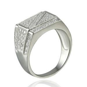 Fashion 925 Sterling Silver Men&prime;s Jewelry Ring with CZ Stone