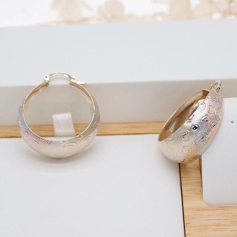 Brass Gold-Plated Fashion Two-Tone Female Fashion Earrings