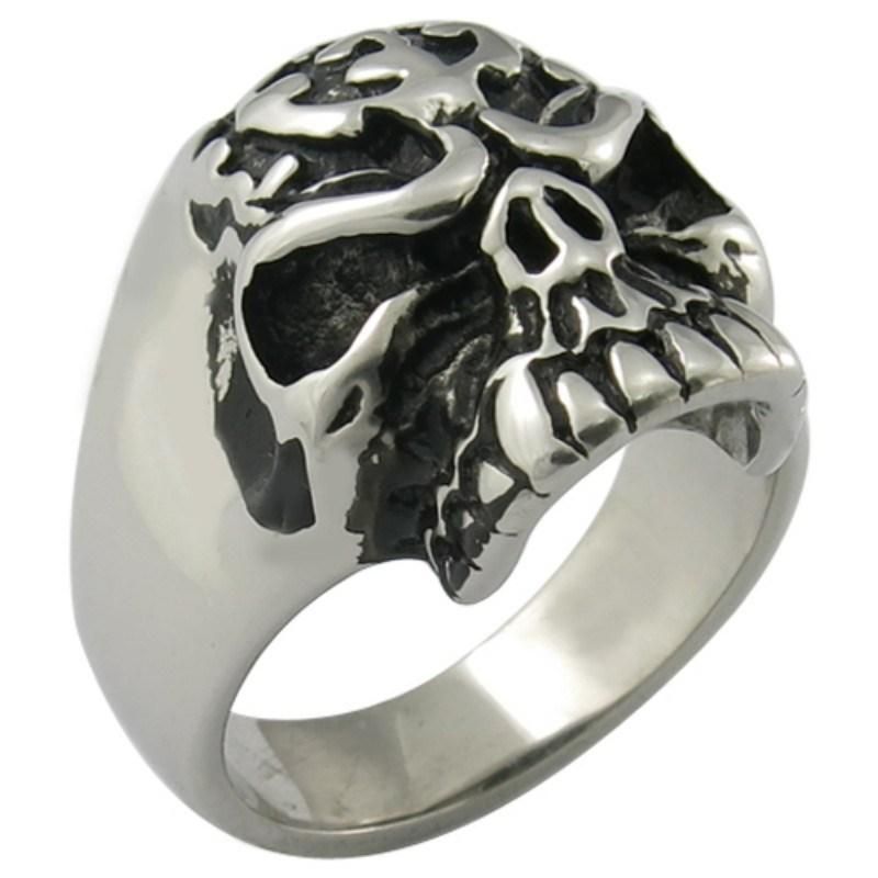 Men Skull Biker Ring Fashion Jewelry