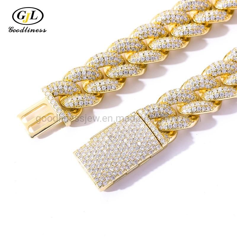 Hip Hop Diamond Iced out Cuban Link Bracelets Jewelry