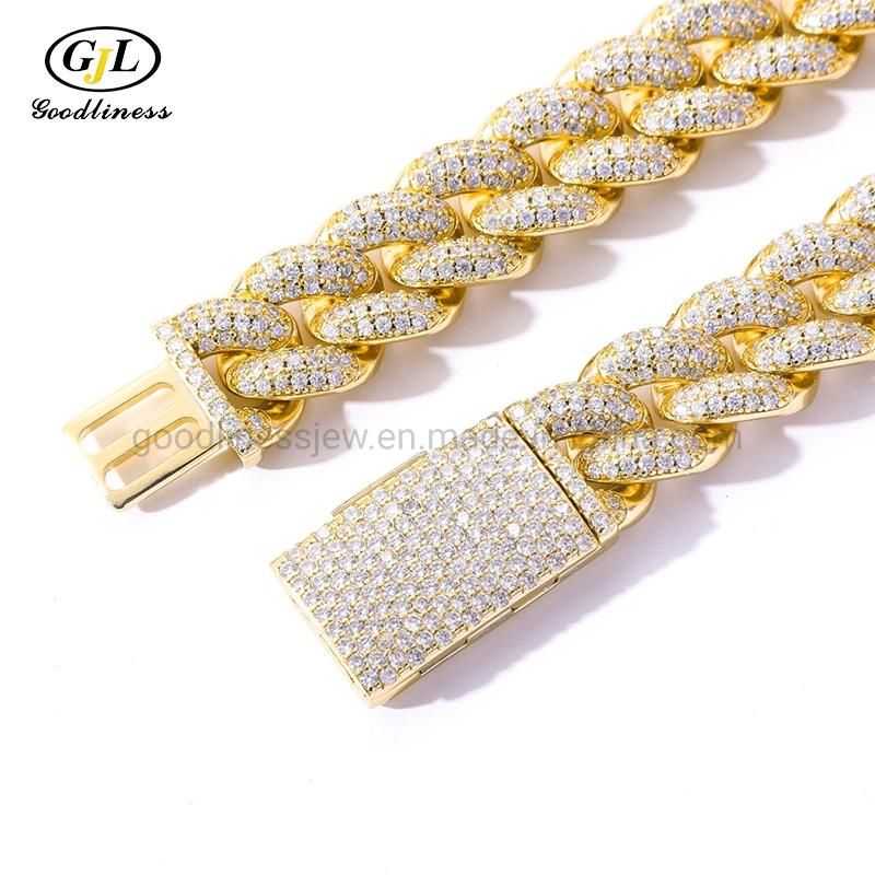 Hip Hop Diamond Iced out Cuban Link Bracelets Jewelry