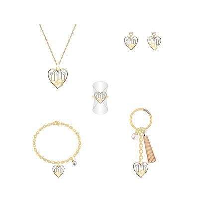 Heart-Shaped Golden Dandelion Jewellry for Girls