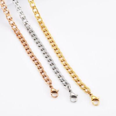 Custom Necklace Jewelry Nk Chain Fashion Design Anklet Bracelet Making Accessories Stainless Steel Hip Hop Men&prime;s Jewelry