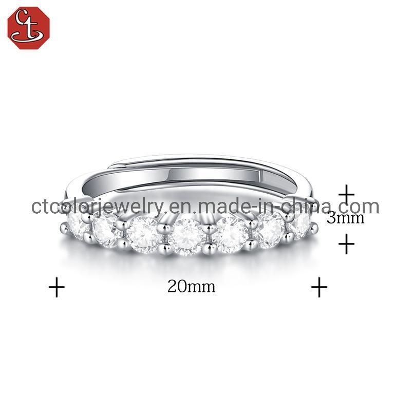 Fashion Simple Style Moissanite jewelry 925 Sterling Silver Ring for women