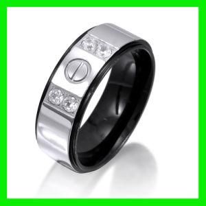 2012 Balck Inside Stainless Steel Ring Jewellery (TPSR672)