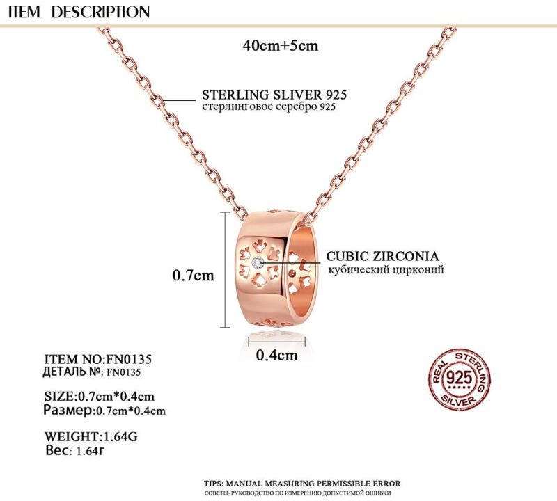 Custom Pendant Necklace with Personalized Cubic Zirconia Chains Gift
