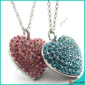 Large Crystal Heart Necklace for Cloth Decoration (FN16041805)