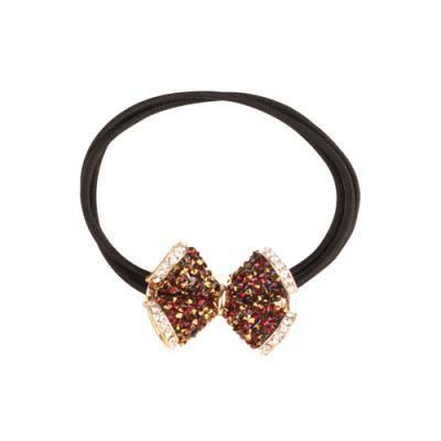 Korean Style New Hair Tie Popular Fashion Crystal Bow Hair Tie