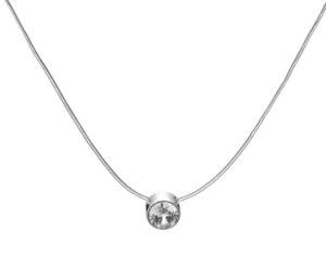 Elegant Transparent Zircon Necklace Gold Plated Stainless Steel Mermaid Tear Necklace