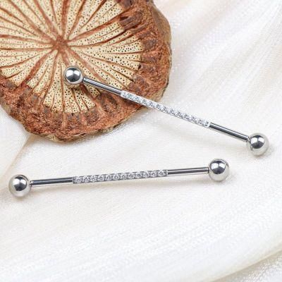 Eternal Metal ASTM F136 Titanium Internally Threaded CNC Zirconia Industrial Barbell Piercing Jewelry