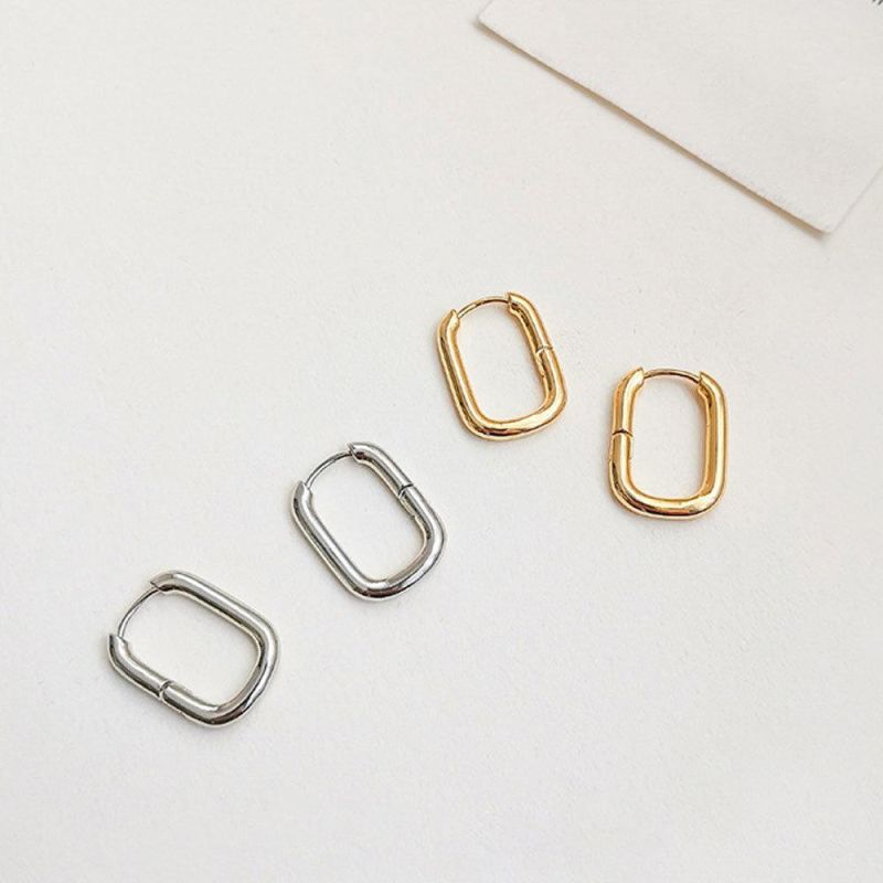 Drop Shipping Jewelry PVD 18K Gold Plated Dainty Huggie Earring Stainless Steel Jewelry Wholesale Tarnish Free Gold Jewelry