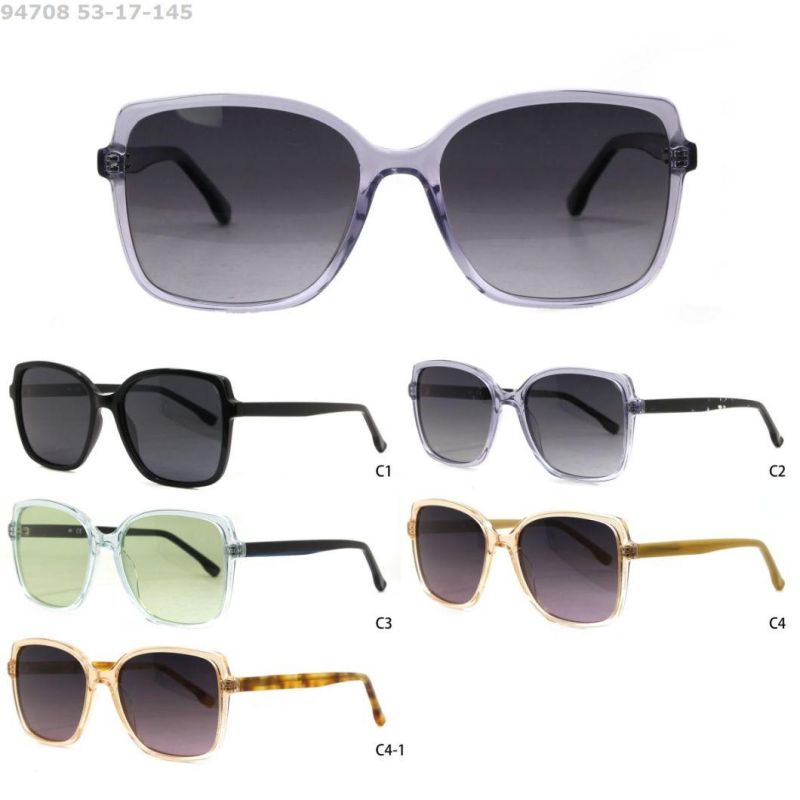 Squarish Injection Acetate Polarized Sunglasses for Women