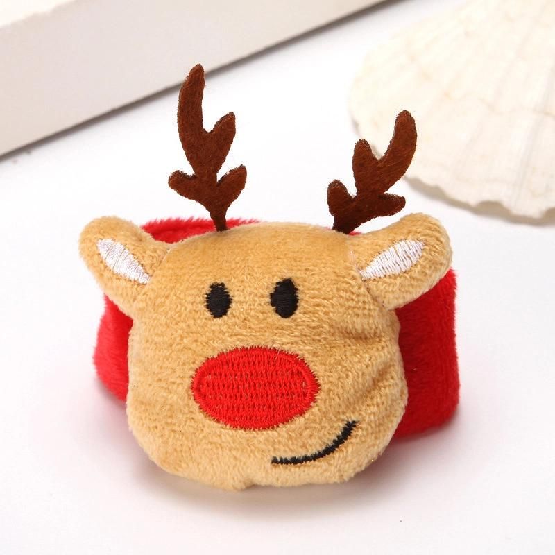 New Christmas Decorations Pop Hand Ring Elk Santa Bell Holiday Bracelet