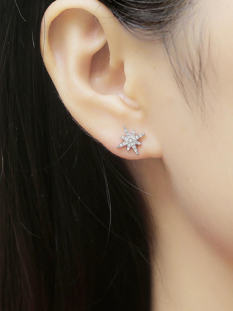 High quality 925 sterling silver (10*10)mm moissanite broken drill meteor earrings for girls