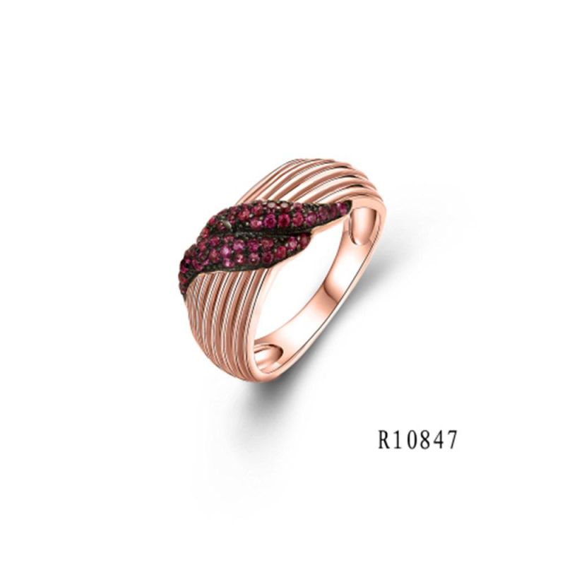 Thread Line Style 925 Silver with CZ Ring for Women