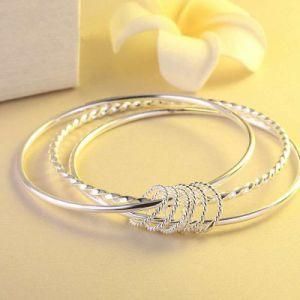 Fashionable Jewelry 925 Silver Sterling Bangle and Bracelet