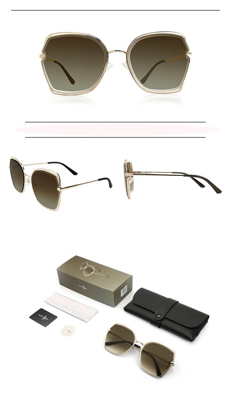 Blue Block Superhot Eyewear 2020 UV400 Oversized Shades Sun Glasses Women Female Lady Metal Sunglass