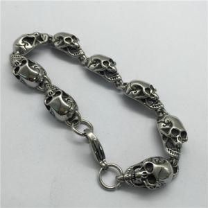 Skeleton Punk Skulls Biker Links Chain Band Bracelet for Man
