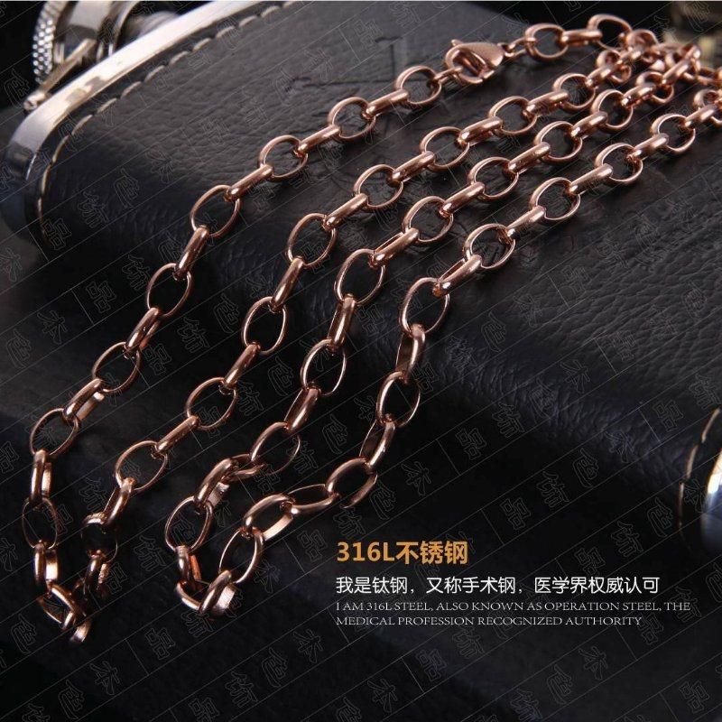 Stainless Steel Jewelry Oval Belcher Cable Necklace Chain