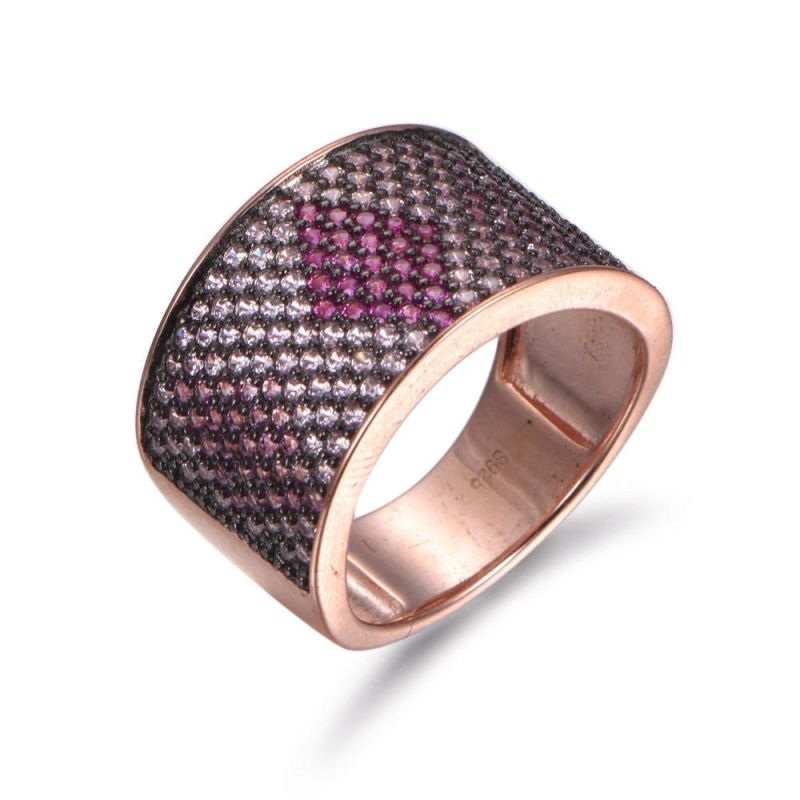 Luxury Style Silver with Fancy CZ Rhombus Ring