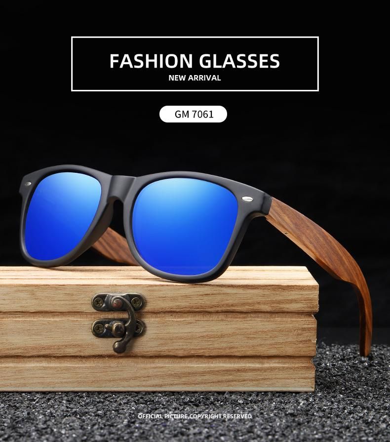 Fashion Wooden Frame Sunglasses Unisex Custom Polarized Wooden High Quality Sun Glasses Sunglasses