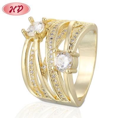 High Quality Jewelry White Gold Finger Ring New Design for Women Gold Ring Diamond