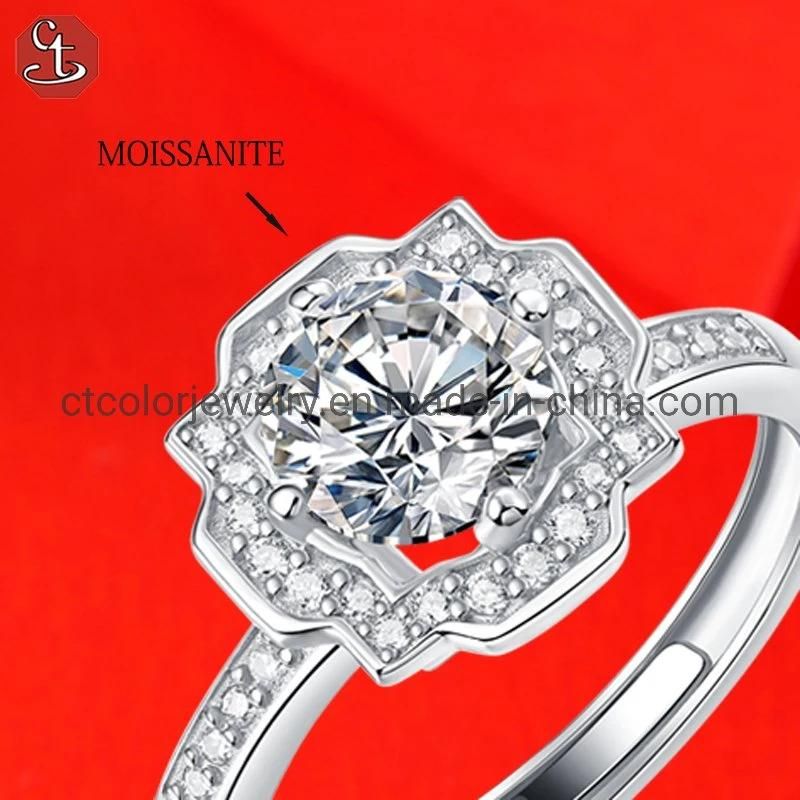 1CT Moissanite Diamond Noblewomen Ring Hot Sale Fashion Jewelry engagement ring