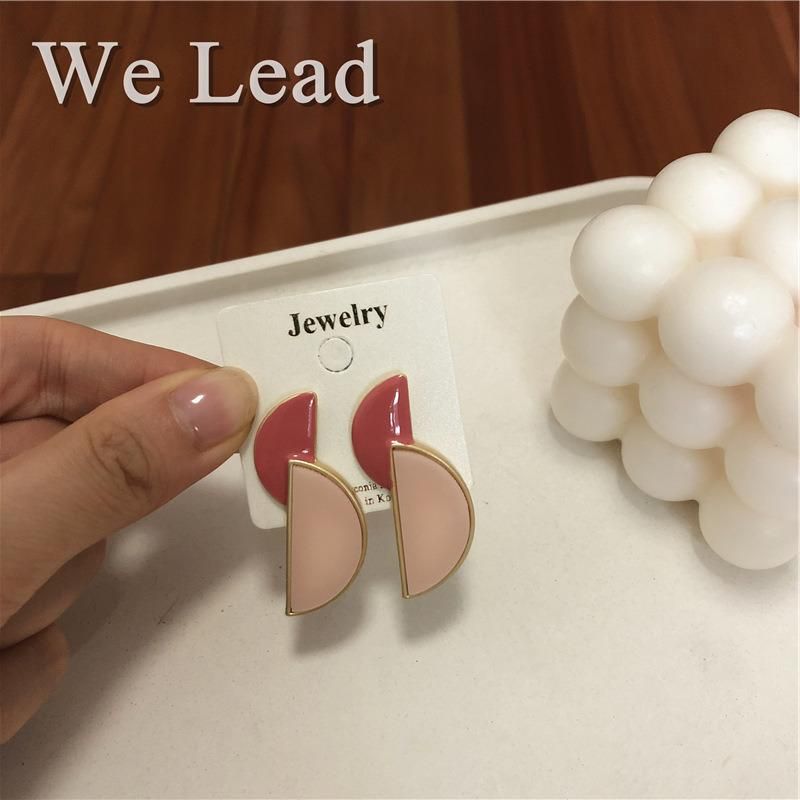 Fashion Personality Half-Circle Color Earrings Jewelry