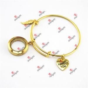 Gold Charms Dangles Brass Bracelet Bangles Jewelry (ODE60229)