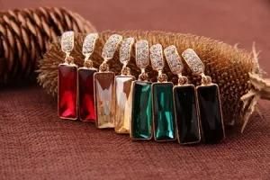 Eleghant Drop Earring with Nice Glass