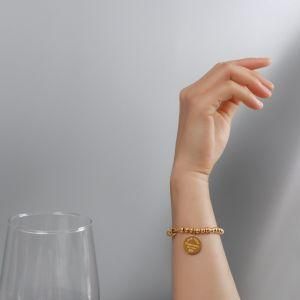 Women Jewelry Stainless Steel Beaded Bead Bracelet for Women