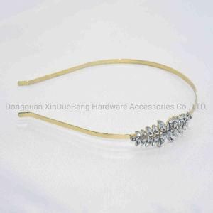 Acrylic Diamonds Leaf Headband Fashion Hair Accessories