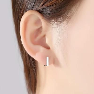 Box-Shaped Ear Clip Without Earhole Simple Earrings