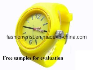 Fashion Plastic Watches With Yellow Wristband (FP-109)