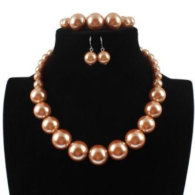 2020 Most Popular Fashion Gold Bead Necklace Jewelry Set