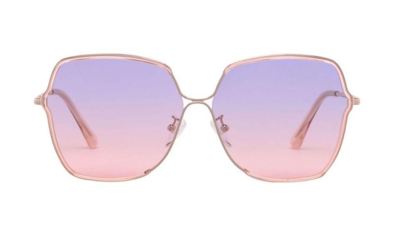 New Stylish Design Gradient Lens Metal Sunglasses