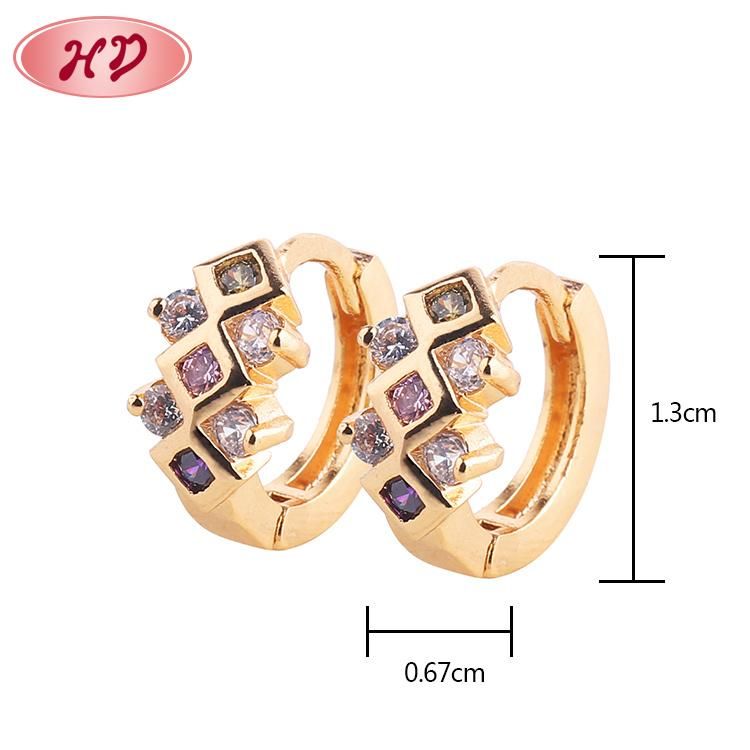 2020 HD Fashion 18K Gold Plated Women Earring with CZ Earring for Women