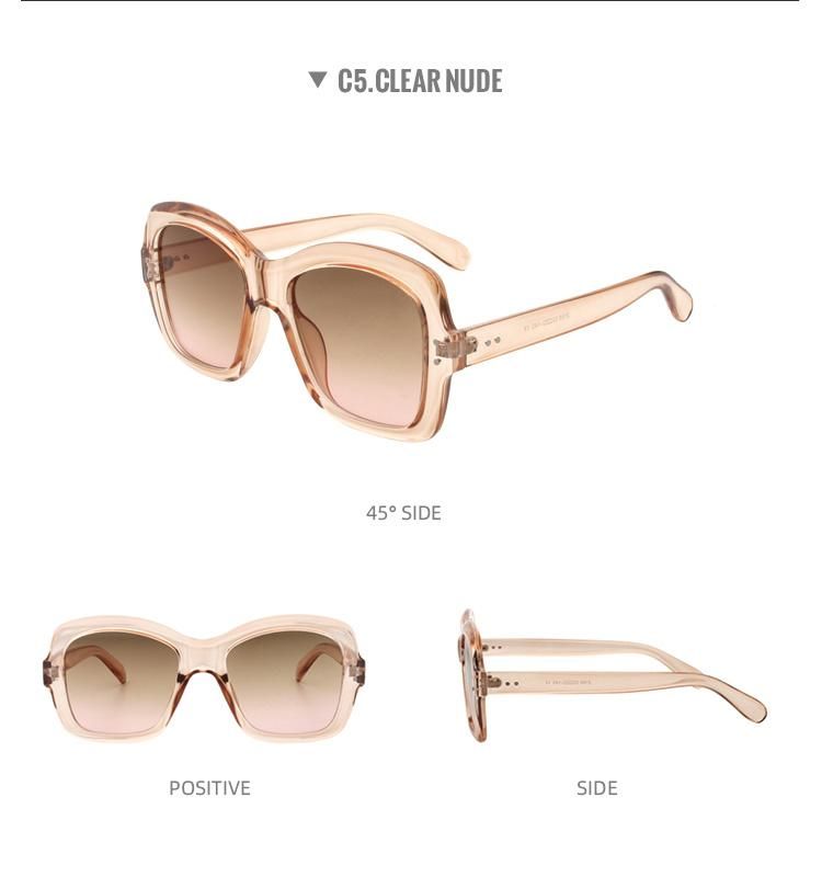 2022 Sunglasses for Women Designer Newest Trending Big Frame Sun Glasses Shades