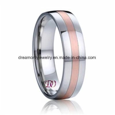 Rose Gold Plated Stainless Steel Ring for Men
