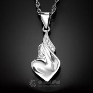 Elegant Wave Popular 925 Sterling Silver Pendant