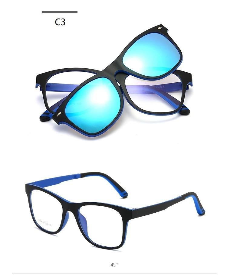 2020 Latest Original Design Tr90 Magnetic Clip on Sunglasses