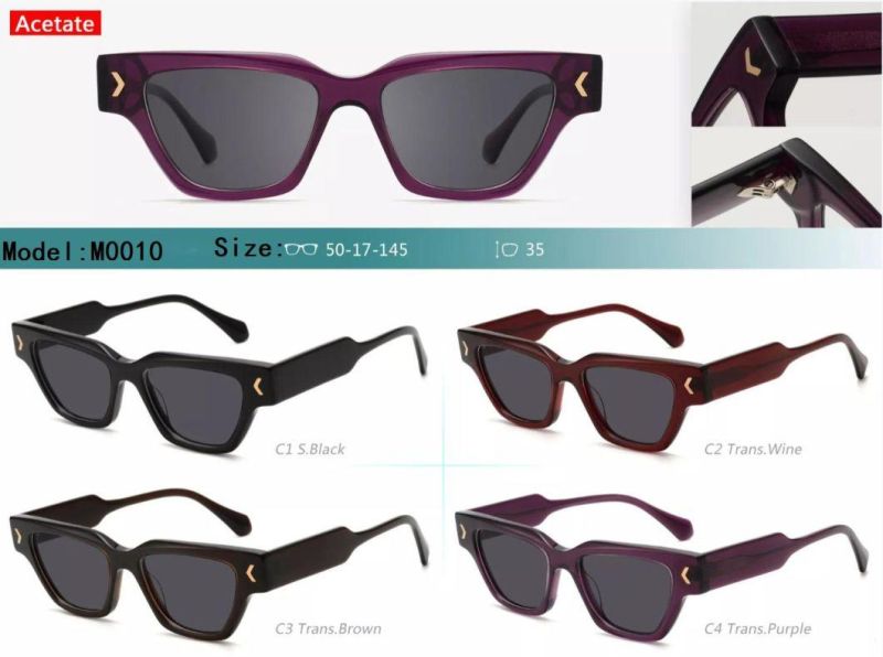 2022 Retro Eyewear Ladies Sunglasses Top Quality Acetate Frames