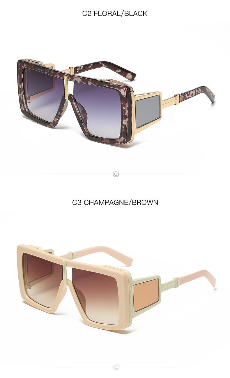 Fashionable Big Square Frame Special Leg Sunglasses