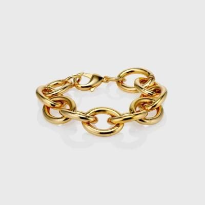 18K Gold Plated Stainless Steel Fashion Jewelry 18K Gold Bangle Bracelet Stainless Steel