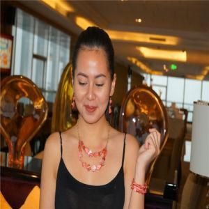 Fashion Resin Multilayers Beads Necklace with Earrings and Bracelet Jewelry Sets