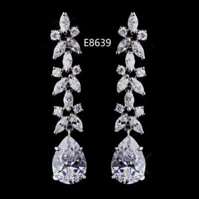 Wedding Pear CZ Earring Jewelry, Bridal Earring Jewelry, Bridesmaid Jewelry