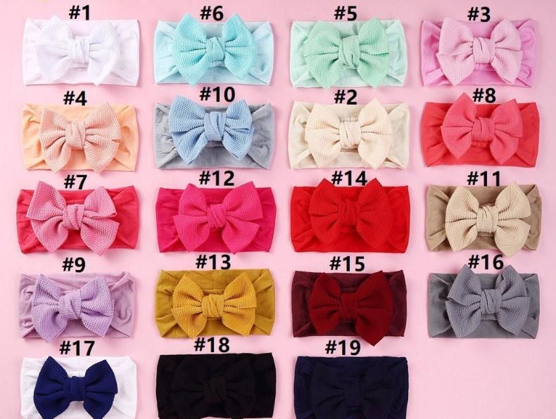 Baby Girl Newborn Infant Nylon Headbands Toddler Hairbands Bows Kids Cute Head Wrap Hair Accessories, Baby Headband Ornaments