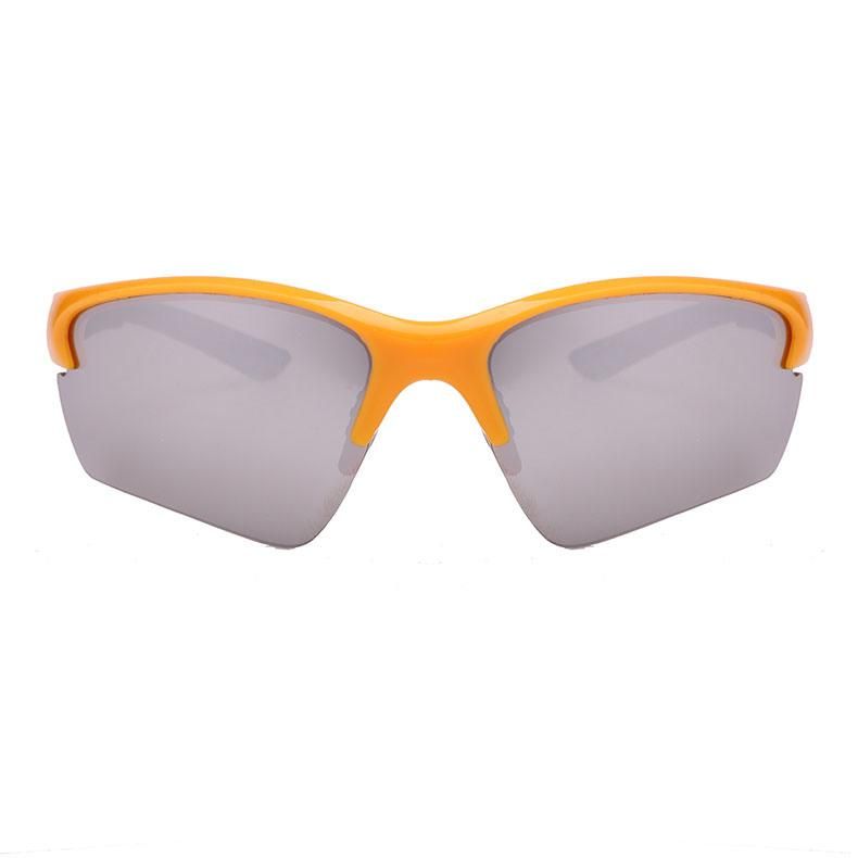 2019 Yellow Frame Sports Sunglasses with White Mirror