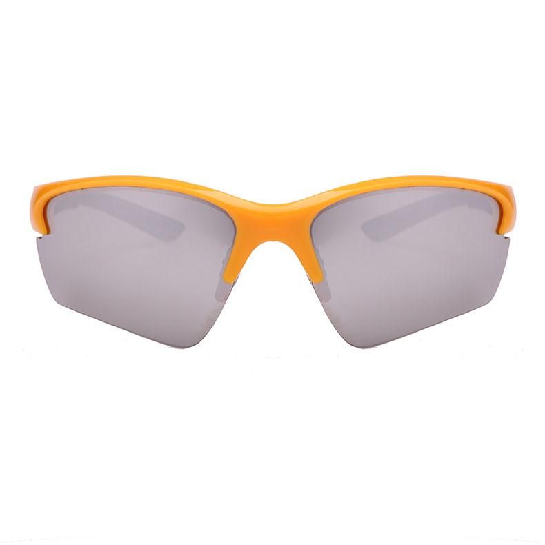 2019 Yellow Frame Sports Sunglasses with White Mirror